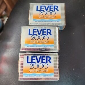 Lot of 3 Vintage Lever‎ 2000 Anti-Bacterial 1 oz Sample Size Mini Soap Bars 1997